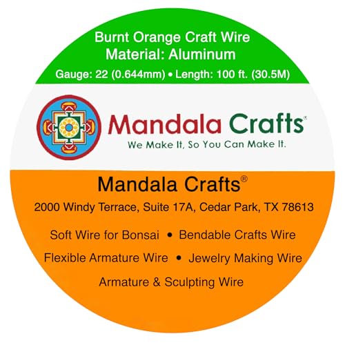 22 Gauge Burnt Orange Anodized Aluminum Craft Wire