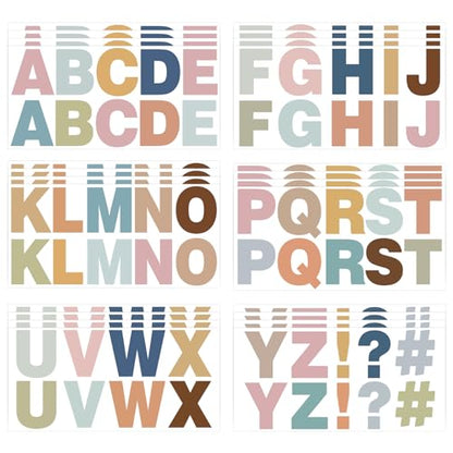 232 Pcs Letter Stickers Boho Bulletin Board Letters (24 Count)