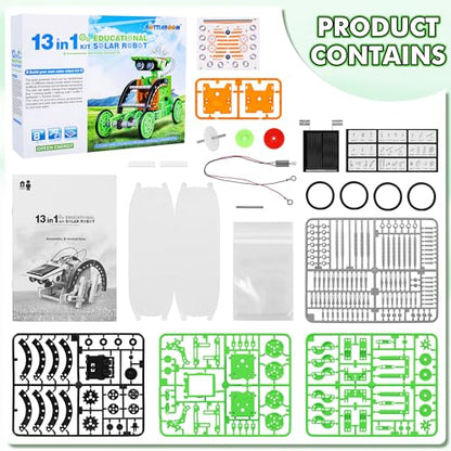 STEM 13-in-1 Education Solar Power Robots Toys for Boys Age 8-12 (13 Count)