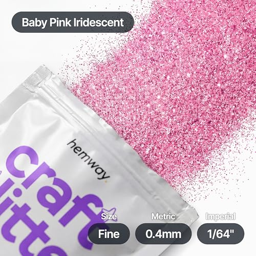 Craft Glitter Baby Pink Iridescent 100g Fine Glitter (3.5274 Ounce)