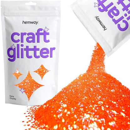 Craft Glitter Fluorescent Peach 100g Extra Chunky Glitter (3.5 Ounce)