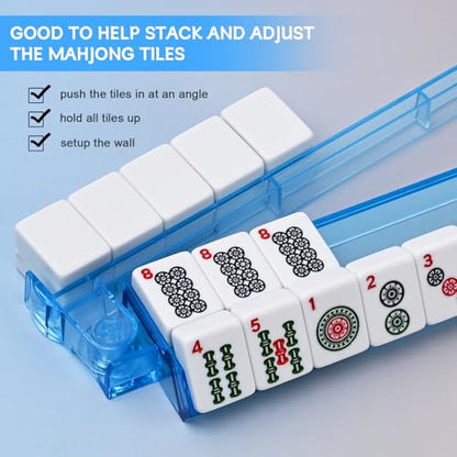 Mahjong Racks with Pushers Set of 4 Colors