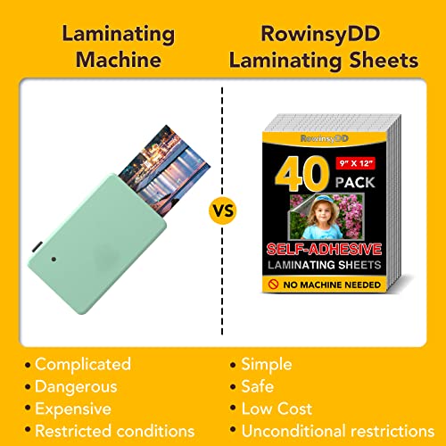 40 PCS Self Laminating Sheets (40 Count)