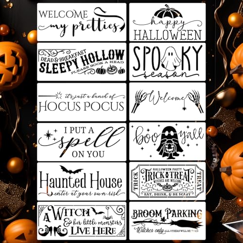 Halloween Stencils for Door Mats Halloween Doormat Stencils (12 Count)