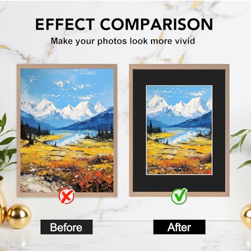 15 Pack Black Picture Mats