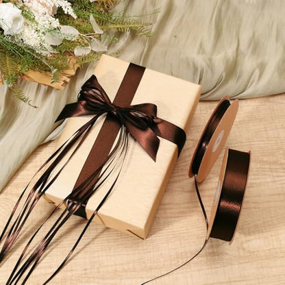 Brown Satin Ribbon 1 inch x 25 Yards