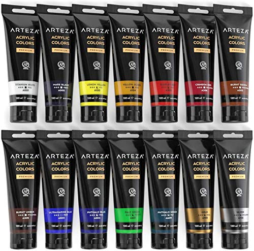 Acrylic Paint Set of 14 Colors (56.84 Fl Oz)