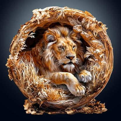 Wooden Puzzles for Adults Lion King Jigsaw Puzzle 11.4*11.4in 200PCS (200 Count)