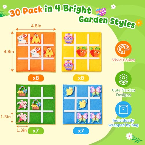 30 Pack Easter Tic Tac Toe Party Favors (30 Count)