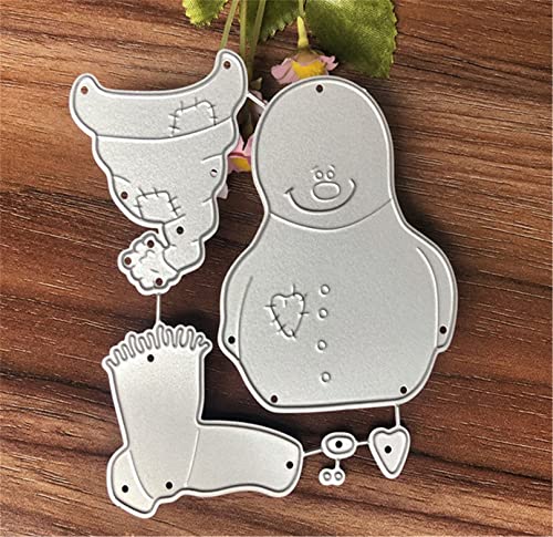 Metal Cutting Dies DIY Merry Christams Embossing Stencil Template Scrapbooking Card Making Mold Photo Album Arts Crafts Tools (6 Count)
