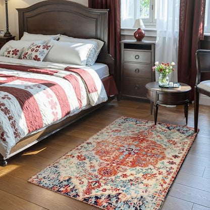 Bohemian Floral Medallion Area Rug
