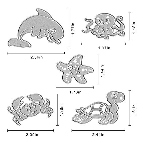 Metal Sea Animals Starfish Dolphin Crab Tortoise Cutting Dies