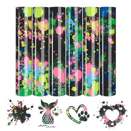 Blue Green Splash Heat Transfer Vinyl