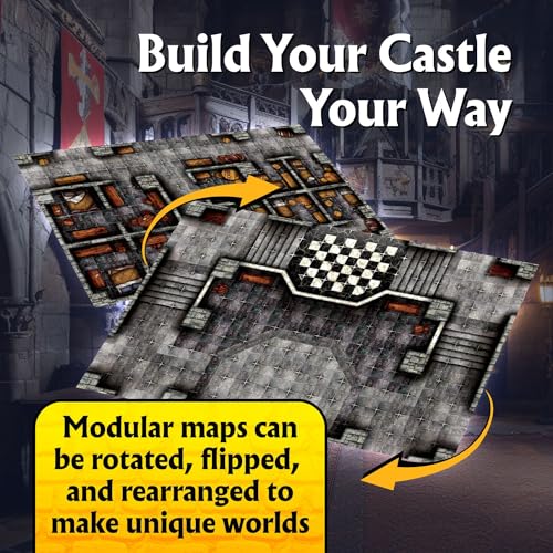 The Graystone Castle Roleplaying Battlemaps; 16 Modular RPG Maps in 8 Double