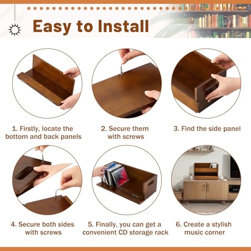 2 Set Wooden CD Storage Box (2 Count)