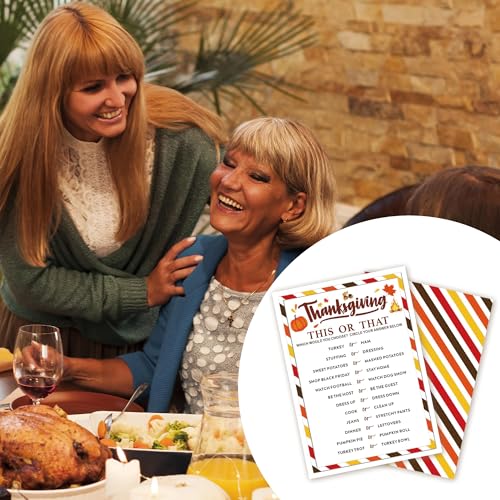 Thanksgiving Party Icebreaker Games Cards