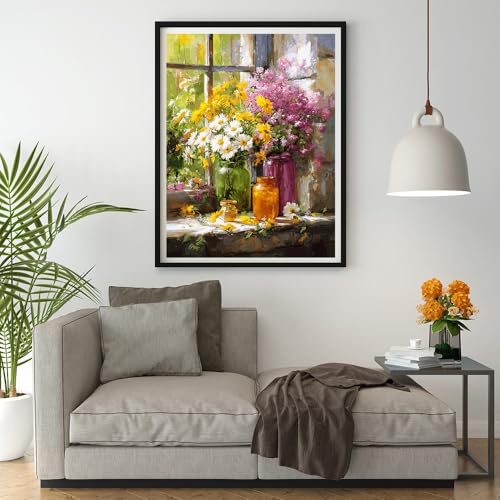 14 ct Counted Cross Stitch Kits for Adults Flowers Cross Stitch Patterns Stamped Printed Cross Stitch Kits