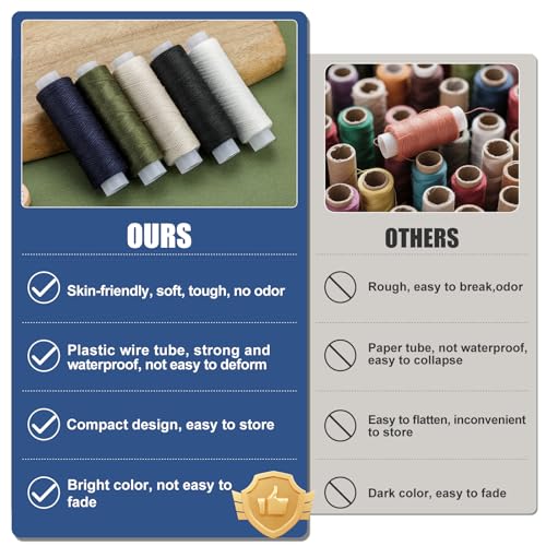8 Rolls Sewing Thread 200 Yards Each Roll Thread for Sewing Machine (1600 Foot)