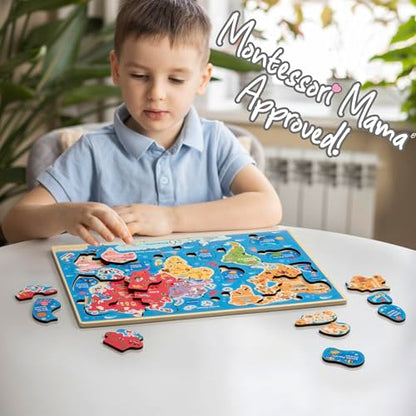 World Map Wooden Puzzle