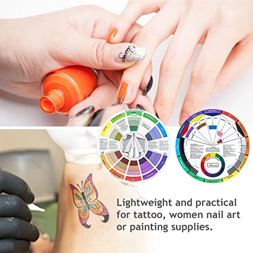3 Pieces Artist Color Mixing Guides Wheel (2.2928 Ounce)