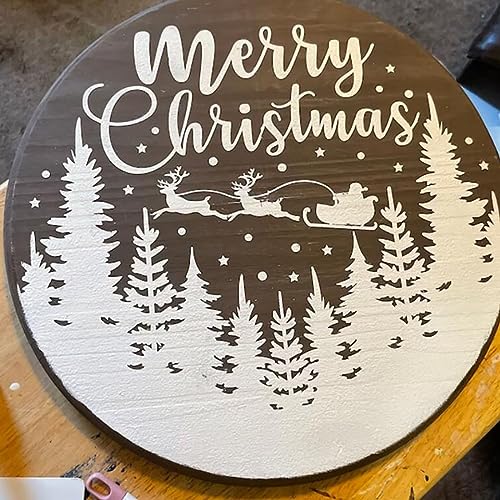 Christmas Stencils for Crafts Reusable Xmas Stencils for Painting on Wood (9 Count)