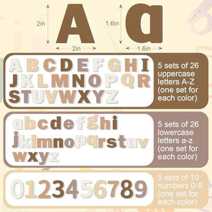 310 Pcs Felt Letter Bulletin Board Self Adhesive Sticker
