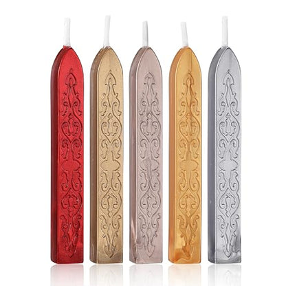 5Pcs Sealing Wax Sticks with Wicks (5 Count)