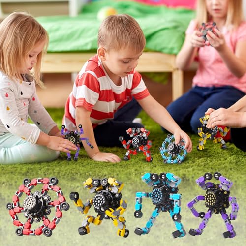 Stocking Stuffers Gifts for Grandkids Transformable Fidget Spinners for Kids and Adults Stress Relief Sensory Fidget Toys for Boys Age 8