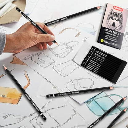 Drawing Sketching Pencil Set (14 Count)
