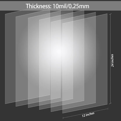 EGOSKY 10 Sheets 10 mil Mylar Sheet 12 x 24 inch Milky Translucent Plastic Blank Stencil, Make Your Own Stencil Template Material