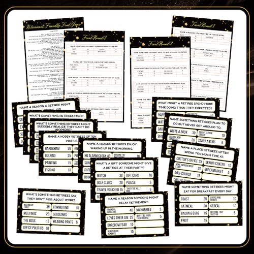20 Pcs Retirement Quiz Game Set with 18 Card 2 Buzzer (20 Count)