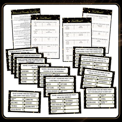 20 Pcs Retirement Quiz Game Set with 18 Card 2 Buzzer (20 Count)