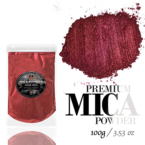 Wine Red Mica Powder for Epoxy Resin 100g (3.5 Ounce)