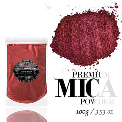 Wine Red Mica Powder for Epoxy Resin 100g (3.5 Ounce)