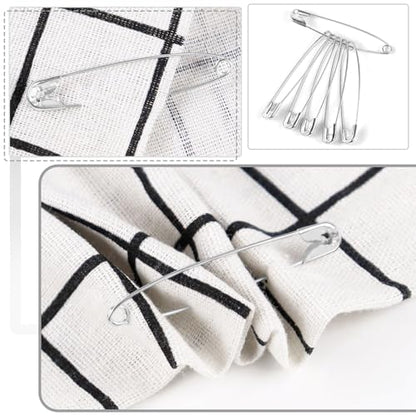 100 Pack Silver Safety Pins Assorted