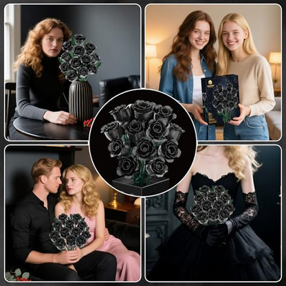Black Rose Bouquet Building Sets (516 Count)