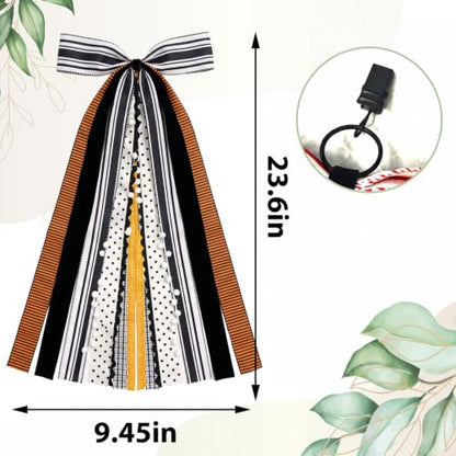 Large Halloween Ribbon Bow for Wreath