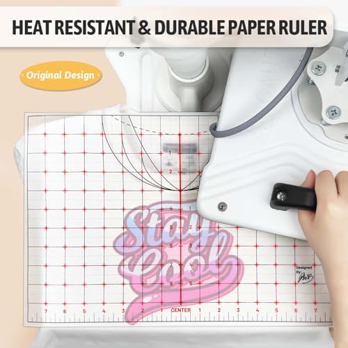 Heat Transfer Paper Supplies Reusable Direct Heat Resistant Tshirt Ruler Guide 8 (8 Count)