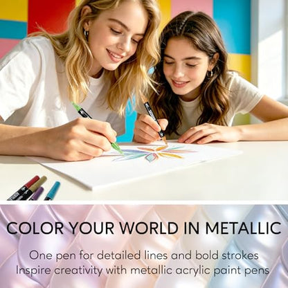 Metallic Acrylic Paint Markers (24 Count)