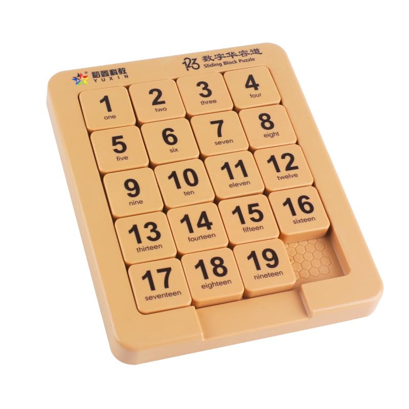 Slide Number Puzzle 20 magnetized Klotski Puzzle Brain Teasers Toys Jigsaw Intelligence 4X5 Klotski Blocks Toys