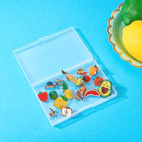 Beadthoven 17pcs Fruits Enamel Brooch Pins Set Cute Cartoon Food Lapel Pins Watermelon Strawberry Orange Lemon Avocado Pins Lapel Badge Button Pins Jewelry for Backpack Cloths Hats Jacket Decoration (17 Count)