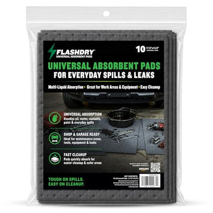 FLASHDRY Universal Spill Absorbent Pads (10 Count)