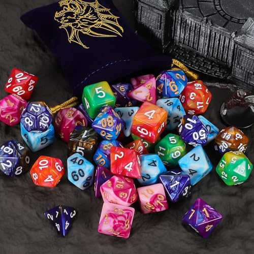6 Sets Polyhedral Dice (42 Count)