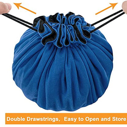Large Dice Bag with Pockets Big Capacity Dice Bag Drawstring Pouch