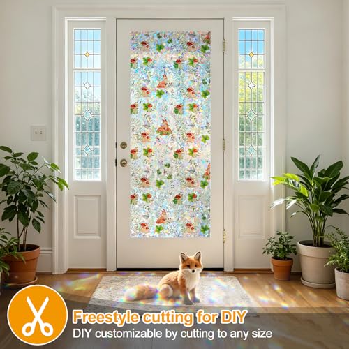 Privacy Window Films Stain Glass Cling No Glue Anti