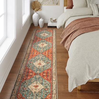 Felice Boho Tribal Runner Rugs with Rubber Backing