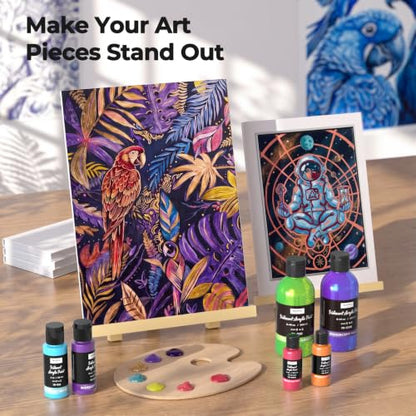 12 Colors Iridescent Acrylic Paint Set (12 Fl Oz)