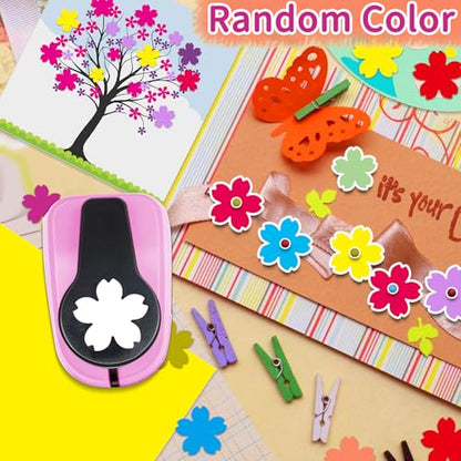 Flower Paper Punch Flower Hole Punch 1 inch Sakura Shape Hole Puncher for Paper Crafts Cherry Blossom Craft Punches for Scrapbook DIY Papers Projects