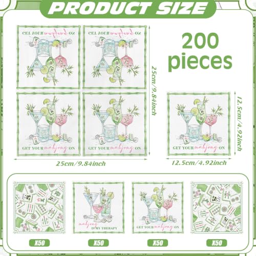 200 Pieces Mahjong Cocktail Napkins 2 (200 Count)