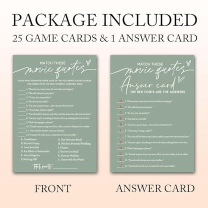 Bridal Shower Games Cards (26 Count)
